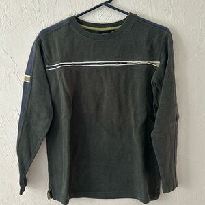 Vintage Sonoma green striped long sleeve shirt